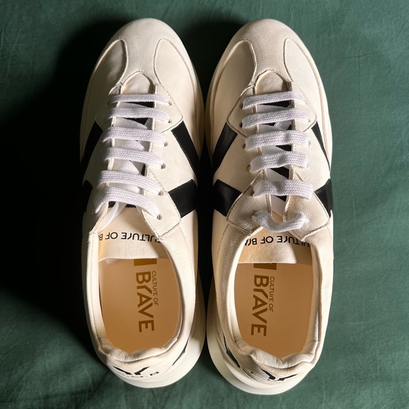 Culture Of Brave “Courage Series” Unisex Italian Sneakers 🦘 Leather - Picture 3 of 15